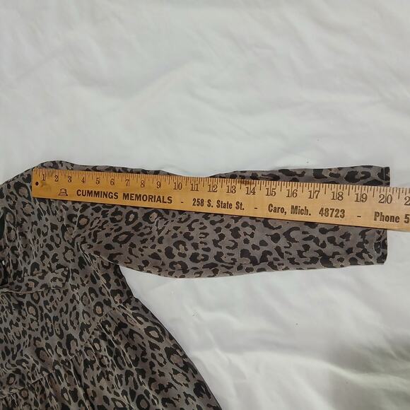 Loft Size XXSP Cheetah Print Empire Waist Mini Dress - Picture 12 of 14